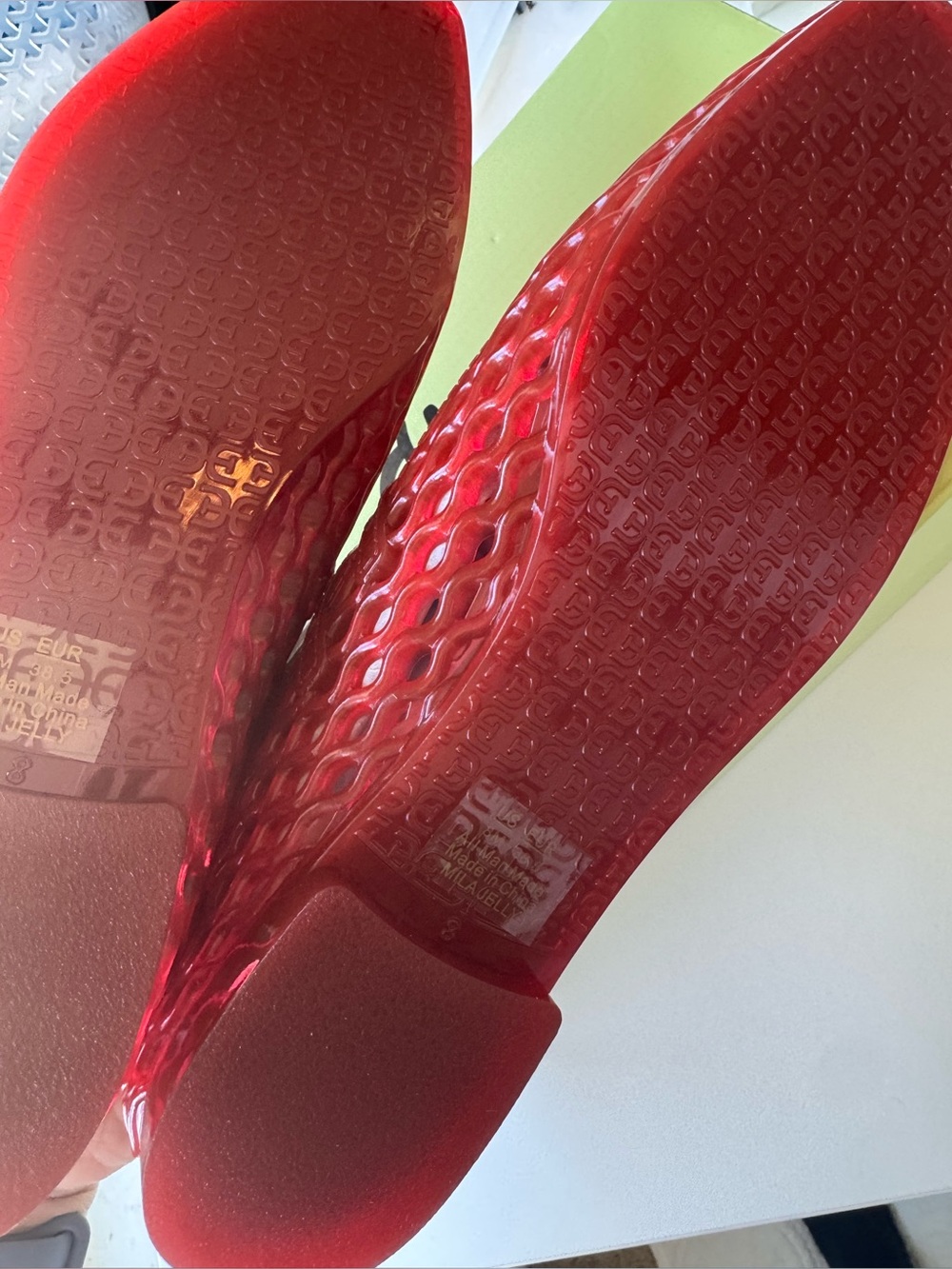 Sam Edelman Red Jelly Mary Jane Sandals - Picture 2 of 4
